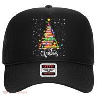 Books Christmas Tree Funny Love Reading Book Lover Librarian Cool Gift Hat thumb 0