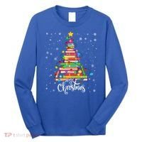 Books Christmas Tree Funny Love Reading Book Lover Librarian Cool Gift Long Sleeve Shirt thumb 0