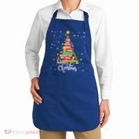 Books Christmas Tree Funny Love Reading Book Lover Librarian Cool Gift Apron thumb 2