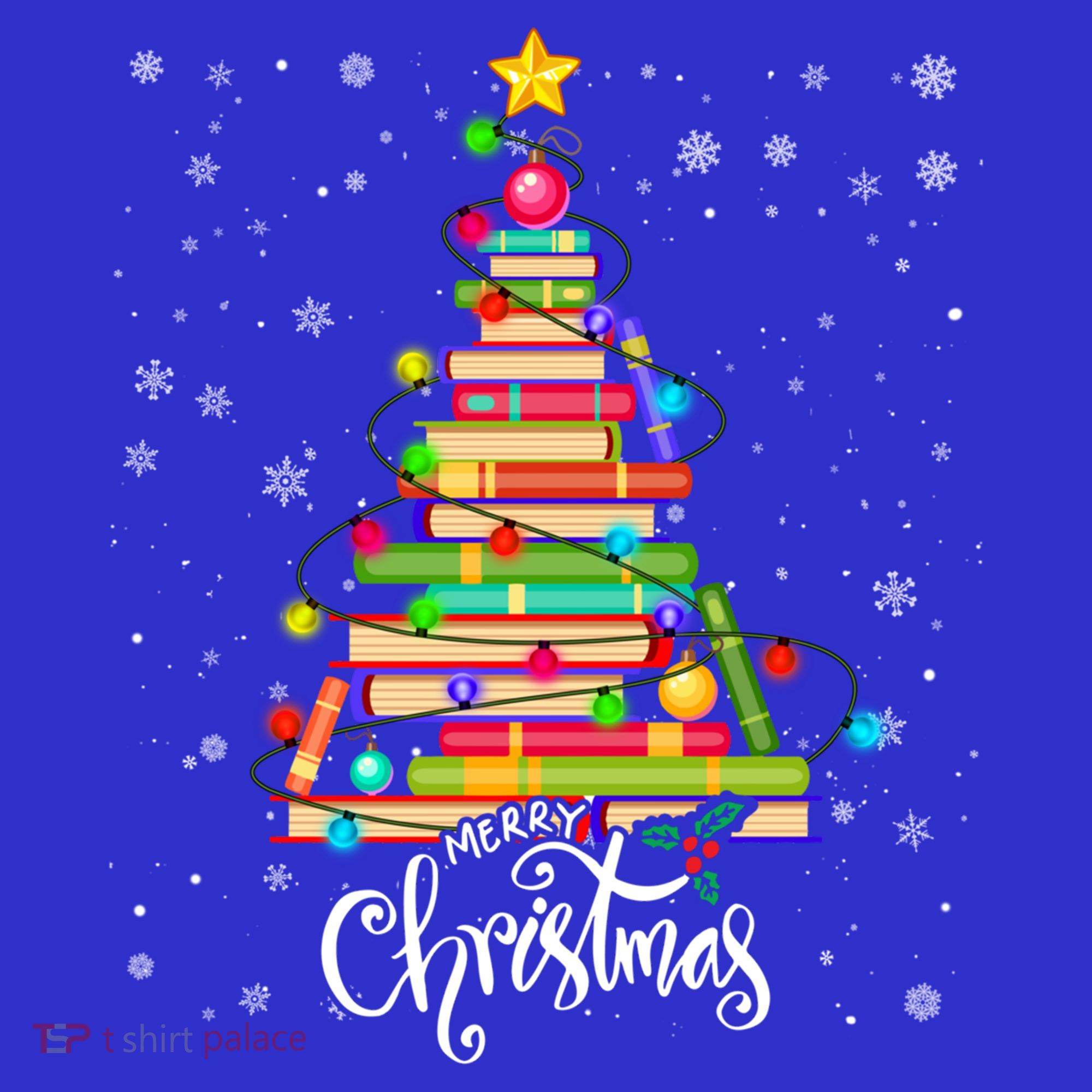 Books Christmas Tree Funny Love Reading Book Lover Librarian Cool Gift Apron