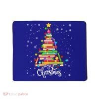 Books Christmas Tree Funny Love Reading Book Lover Librarian Cool Gift Mousepad thumb 0