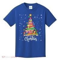 Books Christmas Tree Funny Love Reading Book Lover Librarian Cool Gift Kids T-Shirt thumb 0
