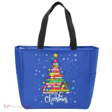 Books Christmas Tree Funny Love Reading Book Lover Librarian Cool Gift Tote Bag