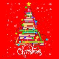 Books Christmas Tree Funny Love Reading Book Lover Librarian Cool Gift Santa Hat thumb 1