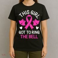 Breast Cancer This Girl Got To Ring The Bell Chemo Grad T-Shirt thumb 4