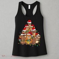 Beavers Christmas Tree Lights Xmas Pajamas For Family Women's Tank Top thumb 3