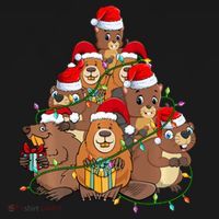 Beavers Christmas Tree Lights Xmas Pajamas For Family Women's Tank Top thumb 5