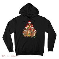 Beavers Christmas Tree Lights Xmas Pajamas For Family Tall Hoodie thumb 0