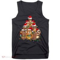 Beavers Christmas Tree Lights Xmas Pajamas For Family Tank Top thumb 0