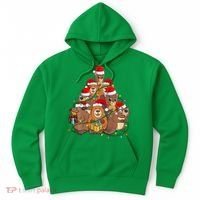 Beavers Christmas Tree Lights Xmas Pajamas For Family Hoodie thumb 0
