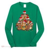 Beavers Christmas Tree Lights Xmas Pajamas For Family Long Sleeve Shirt thumb 0