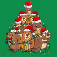 Beavers Christmas Tree Lights Xmas Pajamas For Family Ornament thumb 1