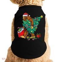 Bigfoot Christmas Tree Lights Xmas Doggie Tank thumb 0