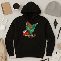 Bigfoot Christmas Tree Lights Xmas Hoodie thumb 3