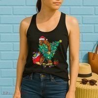 Bigfoot Christmas Tree Lights Xmas Women's Tank Top thumb 2