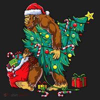Bigfoot Christmas Tree Lights Xmas Hat thumb 2
