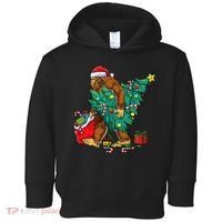 Bigfoot Christmas Tree Lights Xmas Toddler Hoodie thumb 0