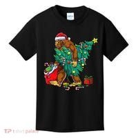 Bigfoot Christmas Tree Lights Xmas Kids T-Shirt thumb 0