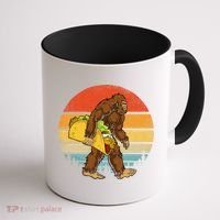 Bigfoot Carrying Taco Funny Cinco De Mayo Sasquatch Coffee Mug thumb 1