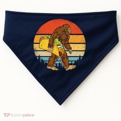 Bigfoot Carrying Taco Funny Cinco De Mayo Sasquatch USA-Made Doggie Bandana