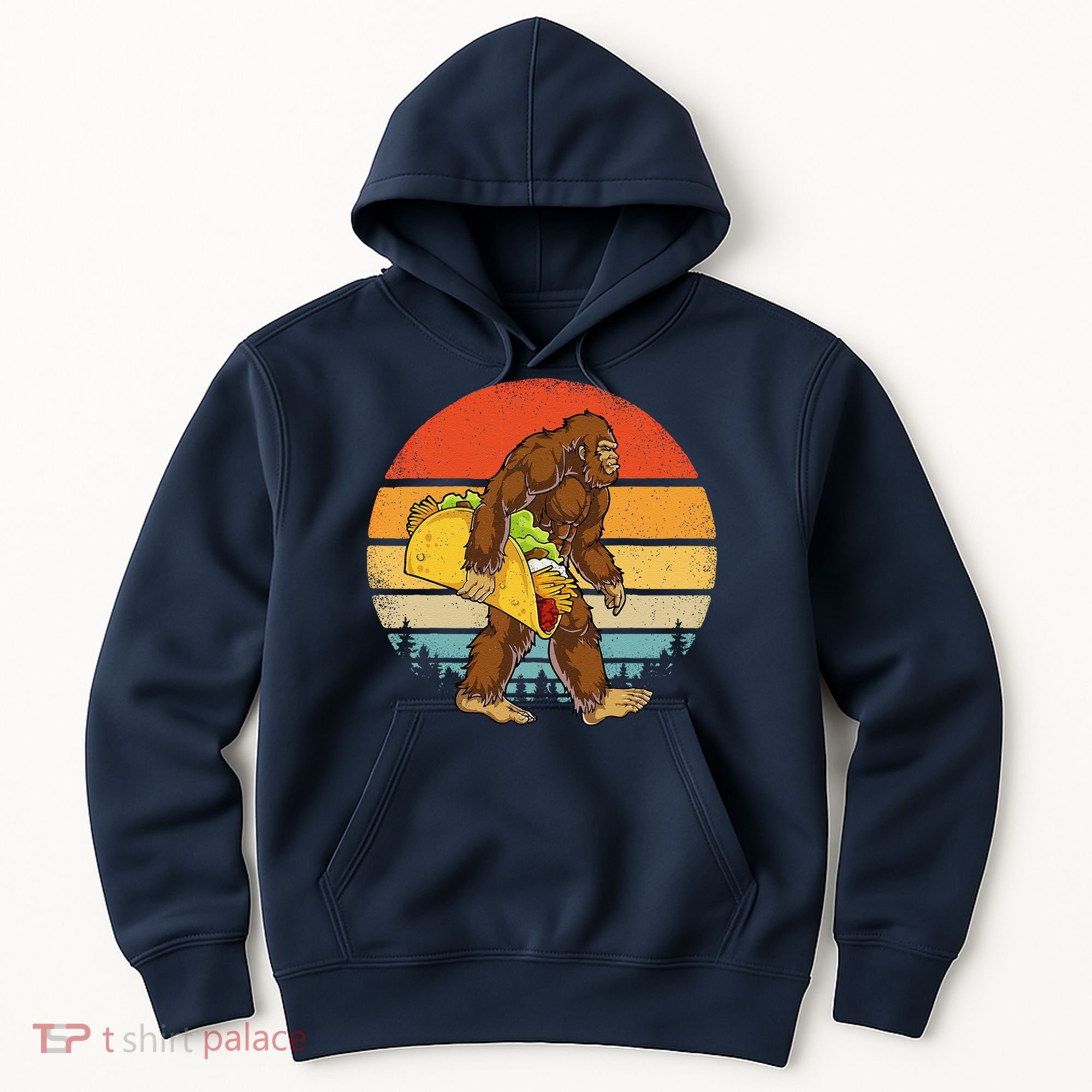 Bigfoot Carrying Taco Funny Cinco De Mayo Sasquatch Hoodie