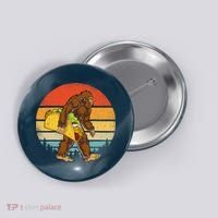 Bigfoot Carrying Taco Funny Cinco De Mayo Sasquatch Button thumb 0