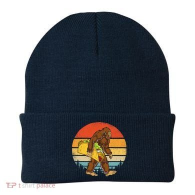 Bigfoot Carrying Taco Funny Cinco De Mayo Sasquatch Beanie