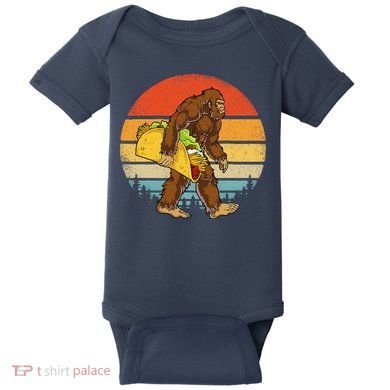 Bigfoot Carrying Taco Funny Cinco De Mayo Sasquatch Baby Bodysuit
