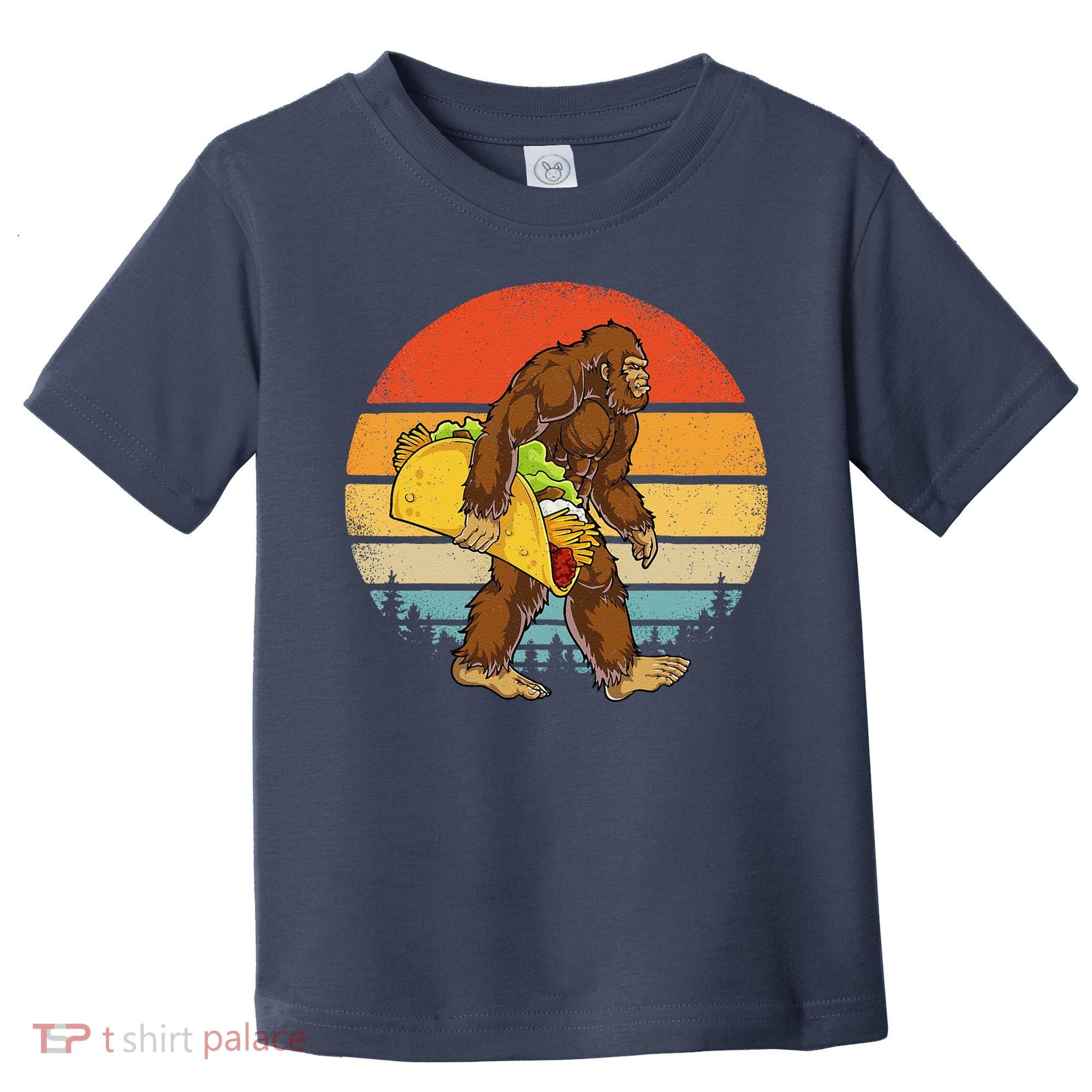 Bigfoot Carrying Taco Funny Cinco De Mayo Sasquatch Toddler T-Shirt