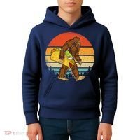 Bigfoot Carrying Taco Funny Cinco De Mayo Sasquatch Kids Hoodie thumb 4