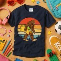 Bigfoot Carrying Taco Funny Cinco De Mayo Sasquatch Kids T-Shirt thumb 3