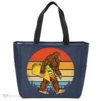Bigfoot Carrying Taco Funny Cinco De Mayo Sasquatch Tote Bag thumb 0