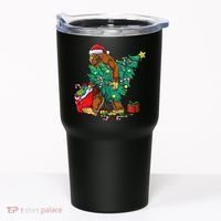 Bigfoot Christmas Tree Lights Xmas Sasquatch Lovers Tumbler thumb 0