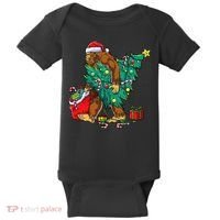 Bigfoot Christmas Tree Lights Xmas Sasquatch Lovers Baby Bodysuit thumb 0