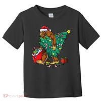 Bigfoot Christmas Tree Lights Xmas Sasquatch Lovers Toddler T-Shirt thumb 0