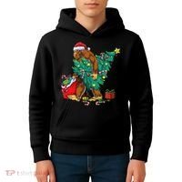 Bigfoot Christmas Tree Lights Xmas Sasquatch Lovers Kids Hoodie thumb 4