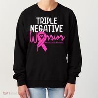 Breast Cancer Triple Negative Warrior Pink Ribbon Awareness Women's Sweatshirt thumb 0