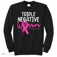 Breast Cancer Triple Negative Warrior Pink Ribbon Awareness Sweatshirt thumb 0