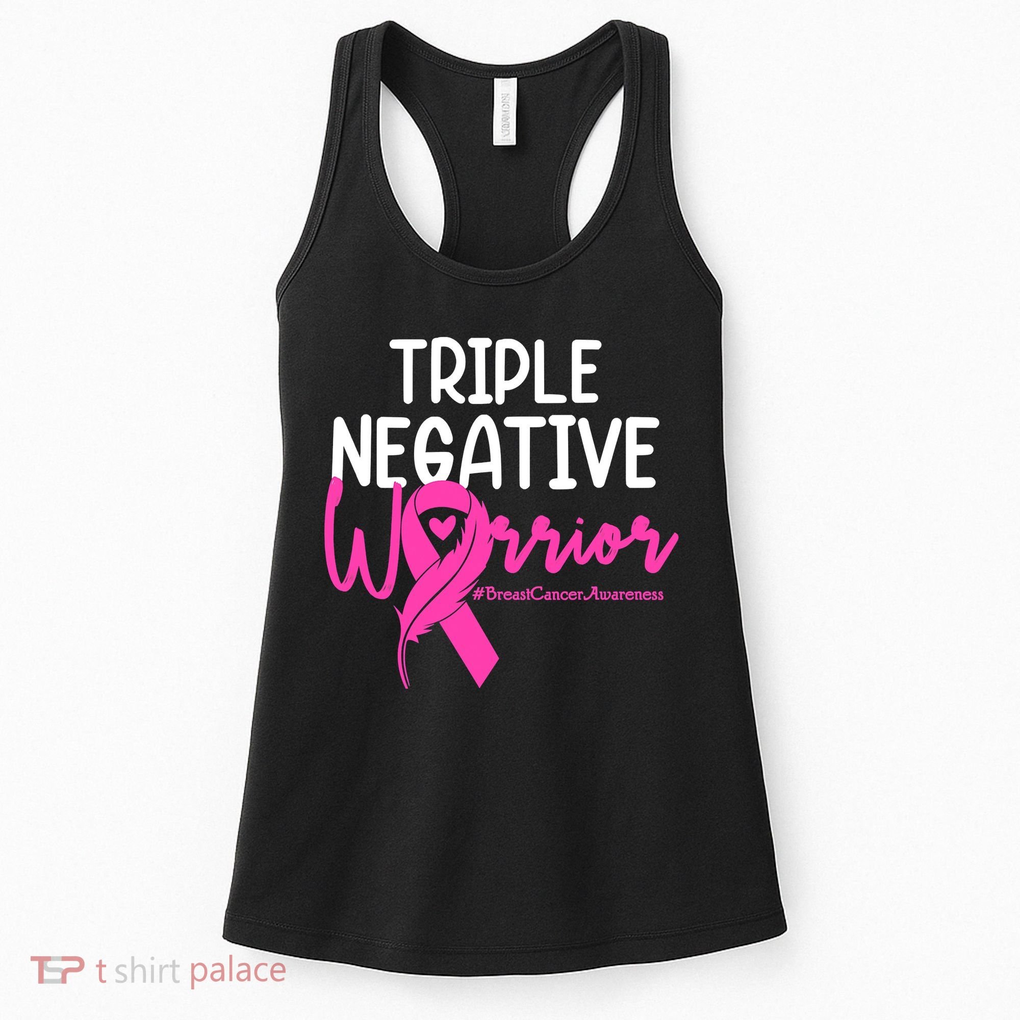 Breast Cancer Triple Negative Warrior Pink Ribbon Awareness Women's Tank Top