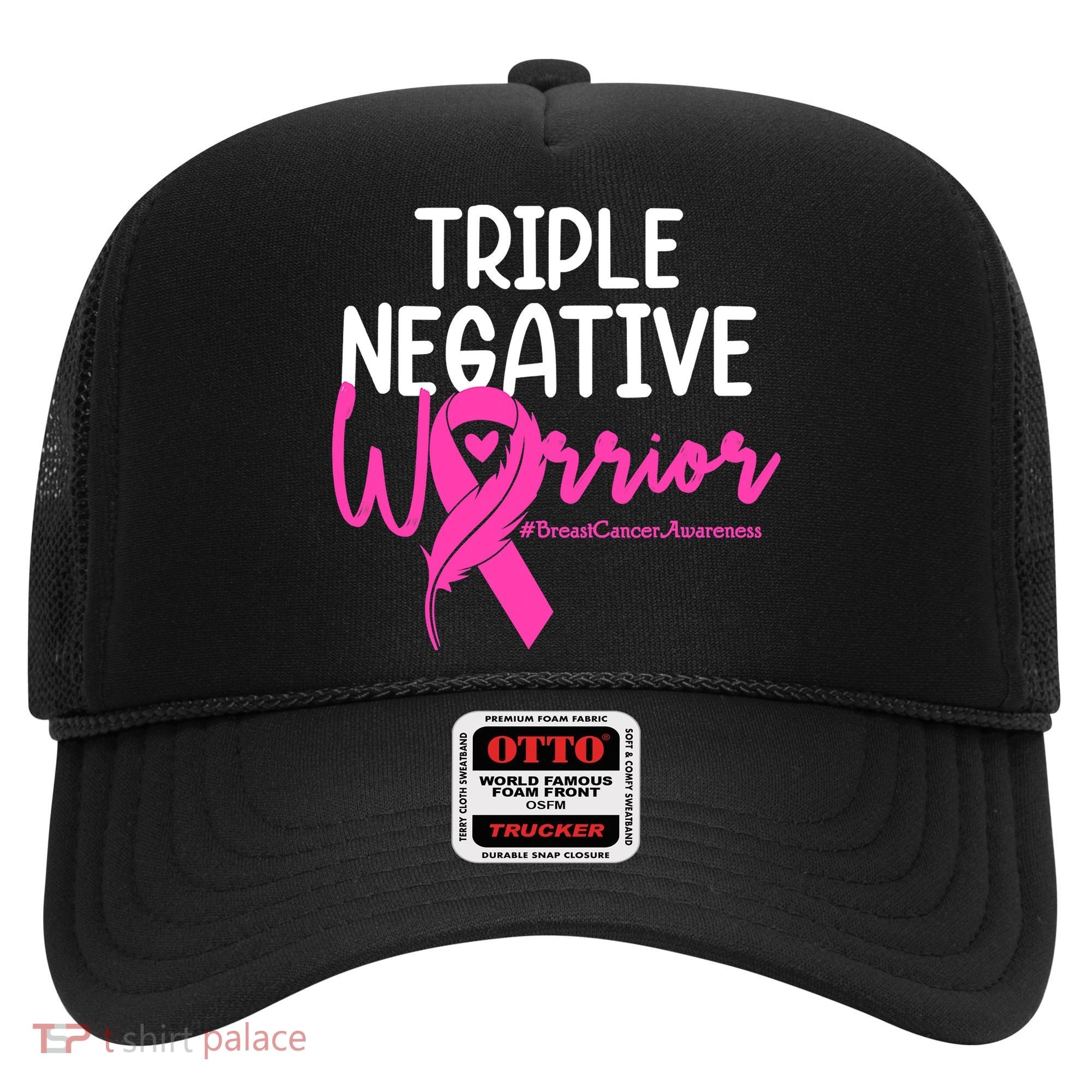 Breast Cancer Triple Negative Warrior Pink Ribbon Awareness Hat