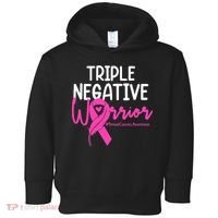 Breast Cancer Triple Negative Warrior Pink Ribbon Awareness Toddler Hoodie thumb 0