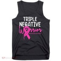 Breast Cancer Triple Negative Warrior Pink Ribbon Awareness Tank Top thumb 0