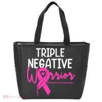 Breast Cancer Triple Negative Warrior Pink Ribbon Awareness Tote Bag thumb 0