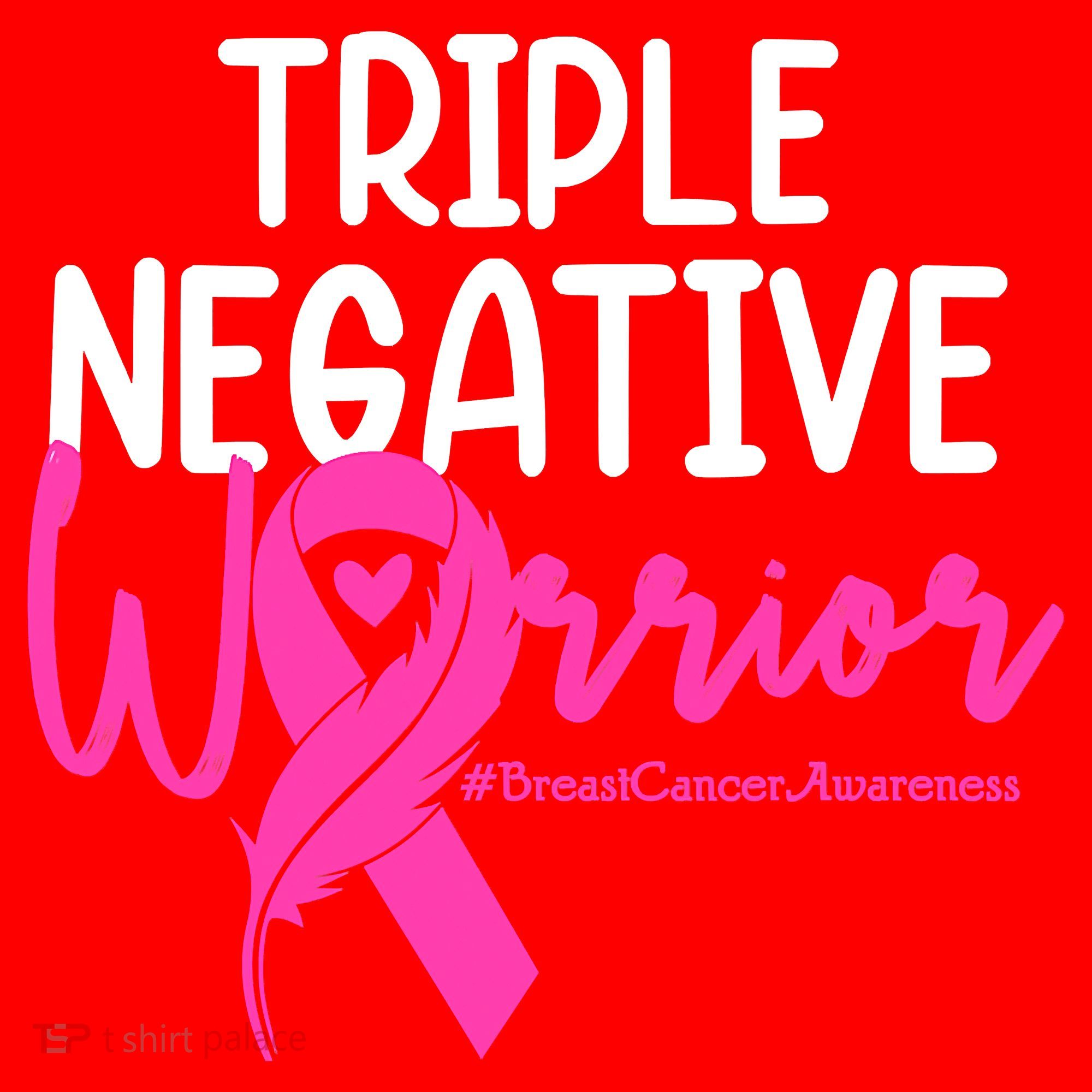 Breast Cancer Triple Negative Warrior Pink Ribbon Awareness Santa Hat