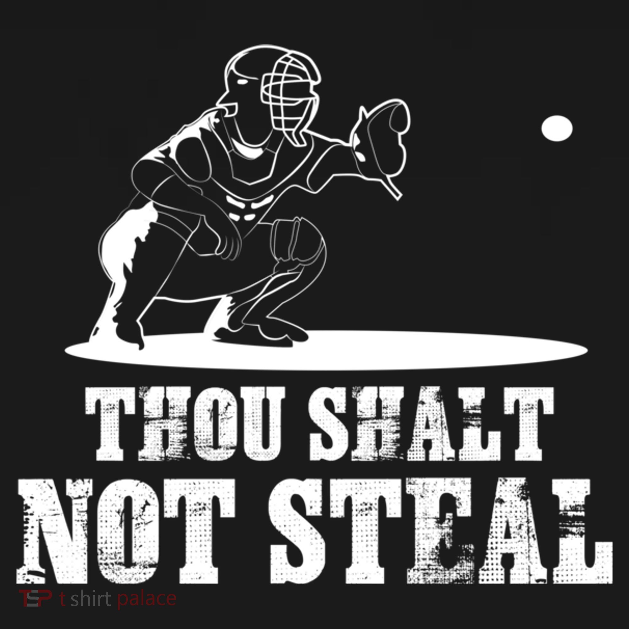 Baseball Catcher Thou Shalt Not Steal - Religious Gift Long Sleeve Shirt