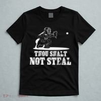 Baseball Catcher Thou Shalt Not Steal - Religious Gift T-Shirt thumb 5