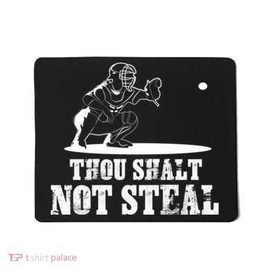 Baseball Catcher Thou Shalt Not Steal - Religious Gift Mousepad