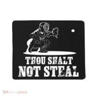 Baseball Catcher Thou Shalt Not Steal - Religious Gift Mousepad thumb 0