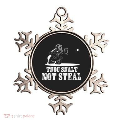 Baseball Catcher Thou Shalt Not Steal - Religious Gift Ornament