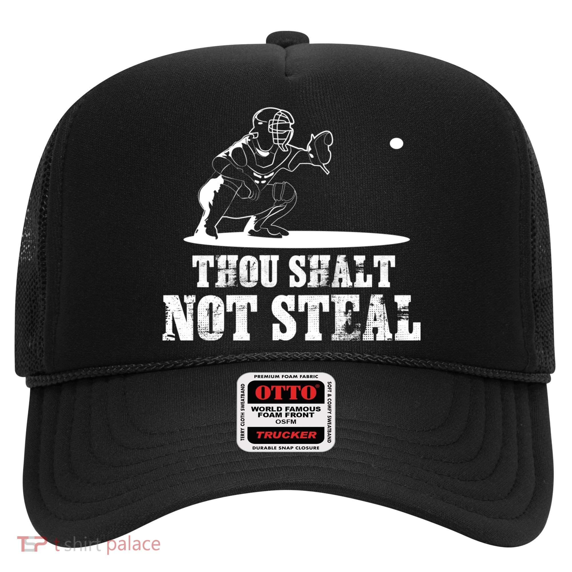 Baseball Catcher Thou Shalt Not Steal - Religious Gift Hat